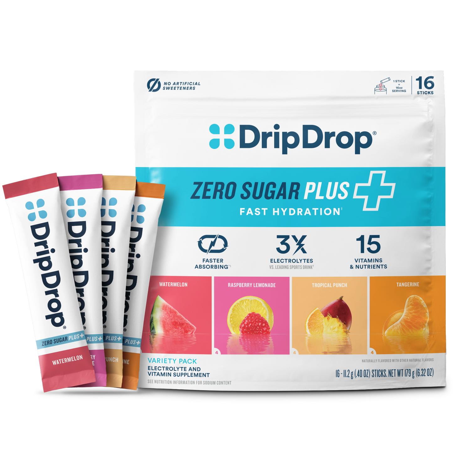 dripdrop-zero-sugar-plus-watermelon-tangerine-tropical-punch-raspberry-lemonade-16-oz-sticks-16-count-l9 Pouch_16ct_Front16ozSticks_VSPlus_Variety_A.png