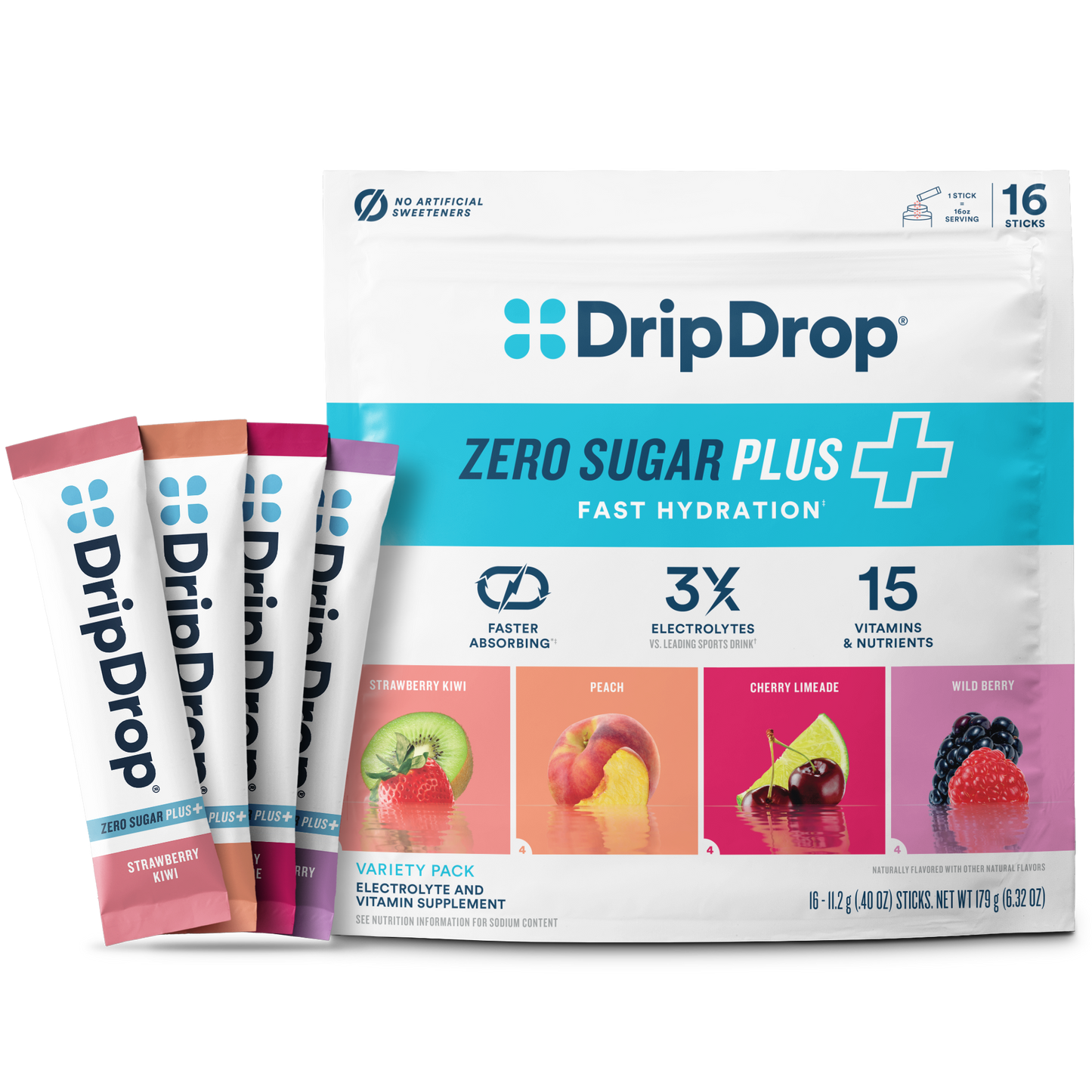 dripdrop-zero-sugar-plus-strawberry-kiwi-peach-cherry-limeade-wild-berry-16-oz-sticks-16-count-e1 Pouch_16ct_Front16ozSticks_VSPlus_Variety_B.png
