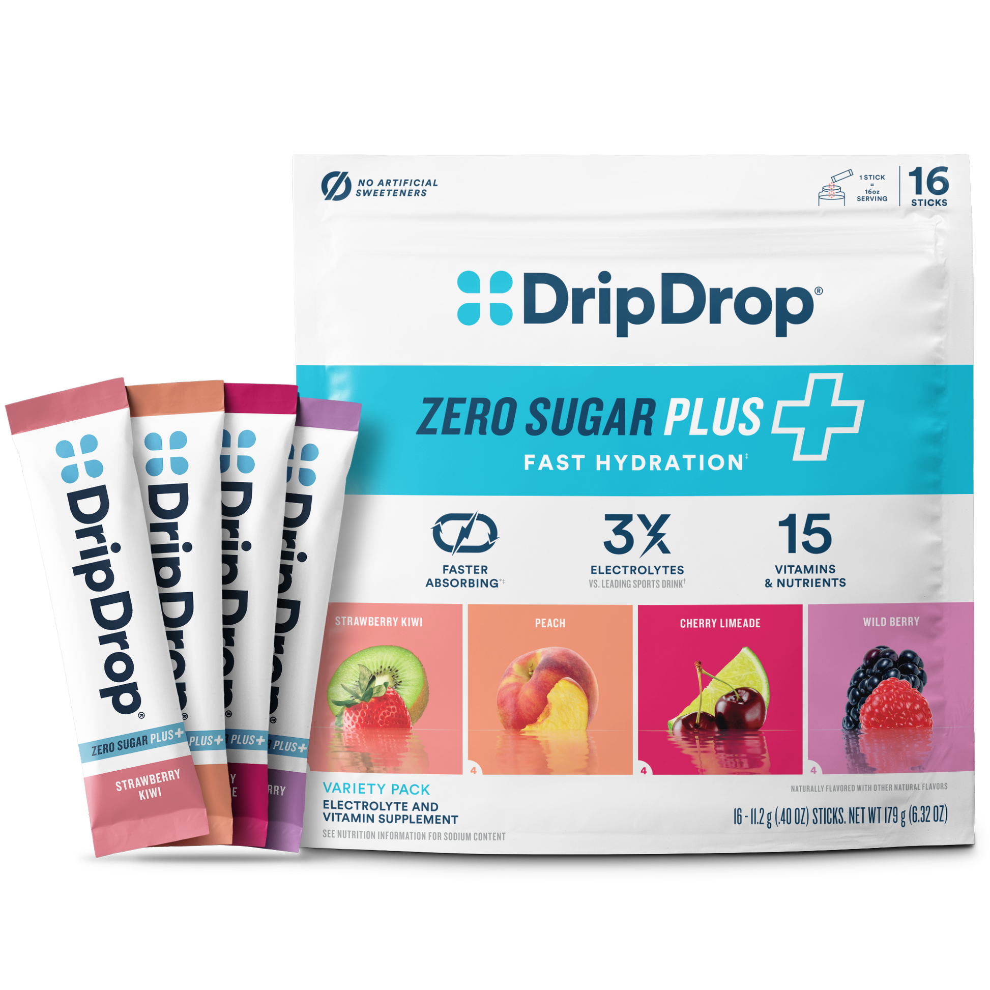 dripdrop-zero-sugar-plus-strawberry-kiwi-peach-cherry-limeade-wild-berry-16-oz-sticks-16-count-e1 Pouch_16ct_Front16ozSticks_VSPlus_Variety_B.png