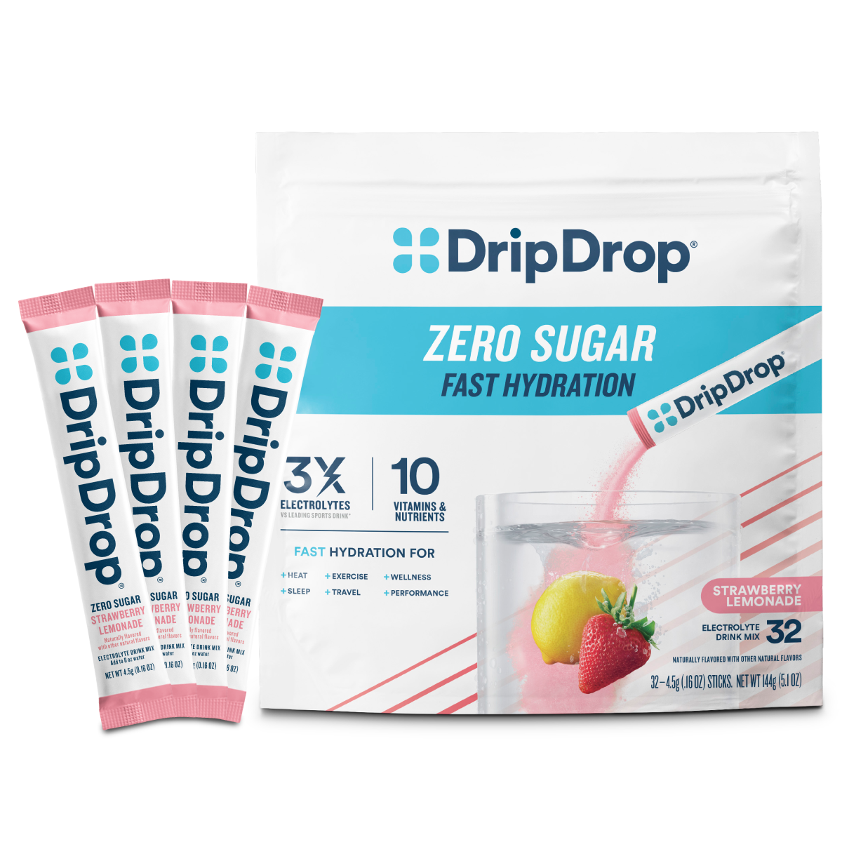 dripdrop-zero-sugar-strawberry-lemonade-electrolyte-powder-8-oz-sticks-32-count-t8 Zero_Strawberry_Lemonade_-_32ct_-_Transparent.png