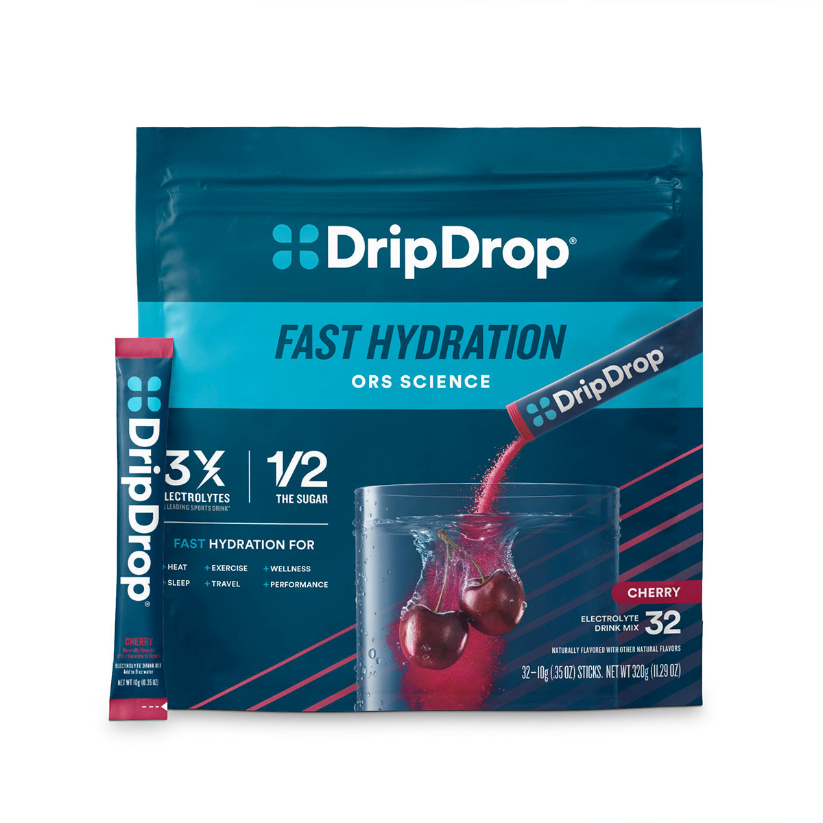 dripdrop-cherry-electrolyte-powder-8-oz-sticks-32-count-x9 eComm-OG-PDP_Hero_Cherry_1200x1200_2026_vFINAL.jpg